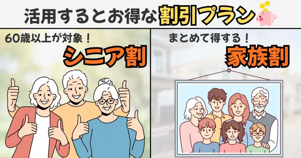 シニア割・家族割で選ぶなら「UQモバイル」や「ワイモバイル」