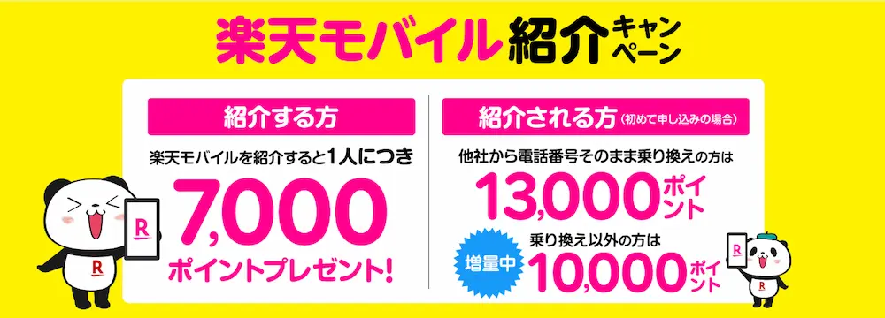 楽天モバイル紹介キャンペーン