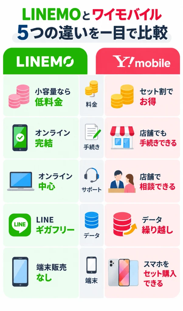 5つの違い